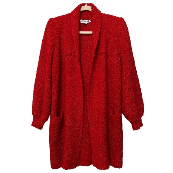 Women’s Beautiful Red Vintage Cardigan Sweater Size Small - Picture 1 of 8